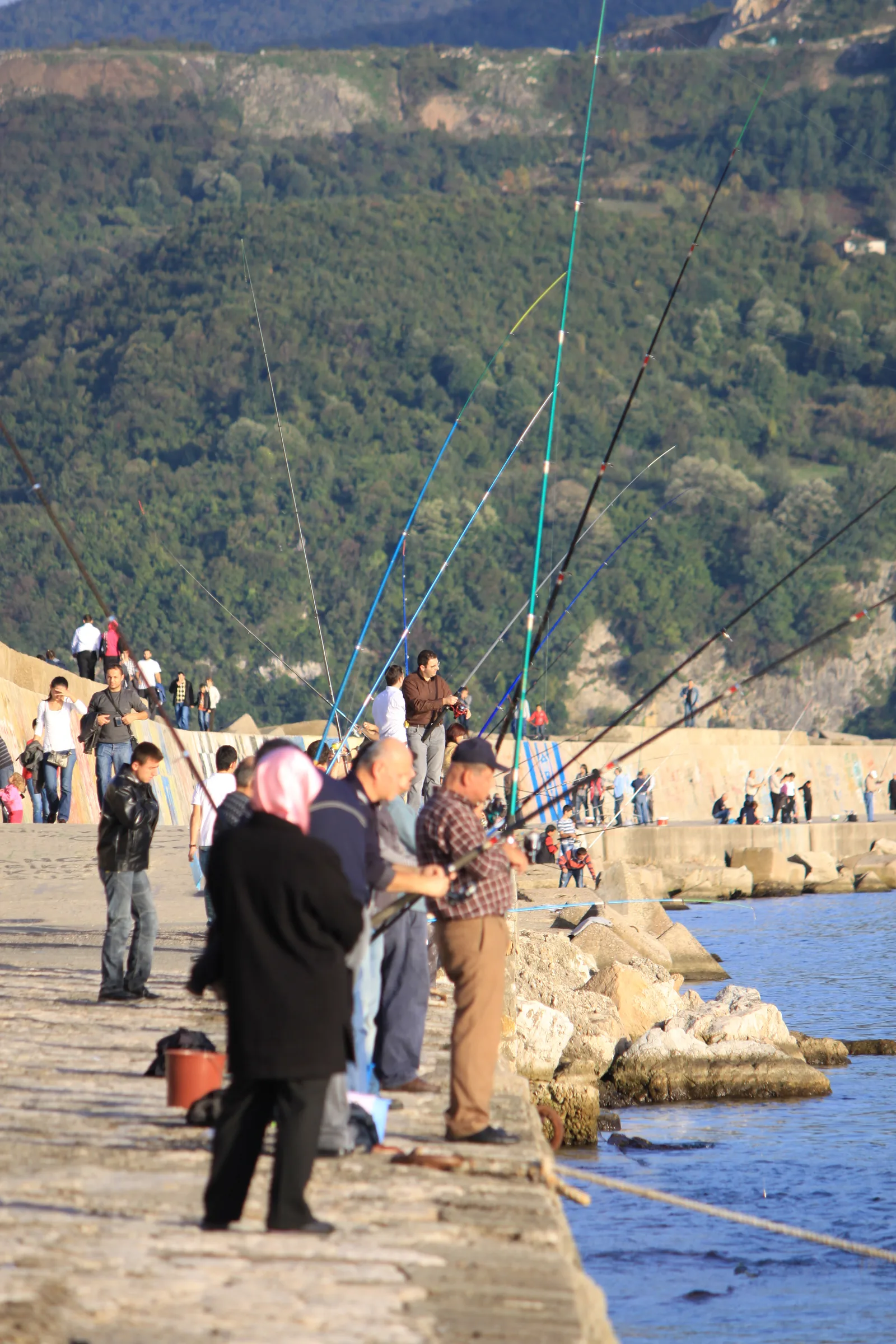 Angeln an Amasras Pier